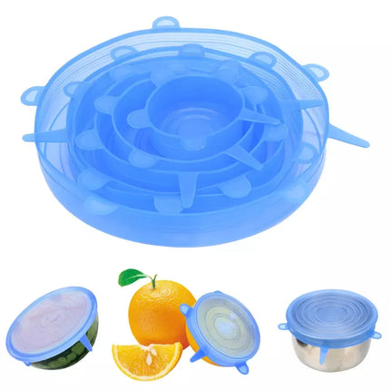 Stretchable Food Wrap - Reusable & Airtight Silicone Covers for Bowls