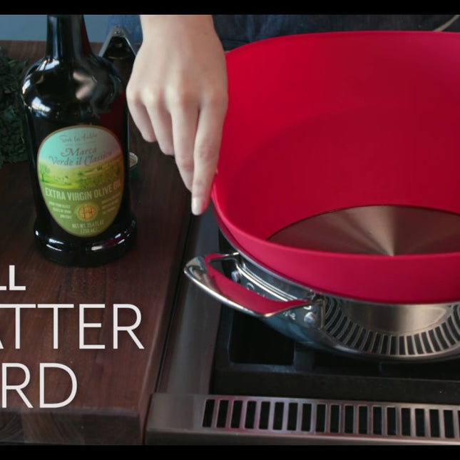 Silicone Frying Pan Splatter Guard – Oil Splash Proof Fry Wall Shield for Cooking