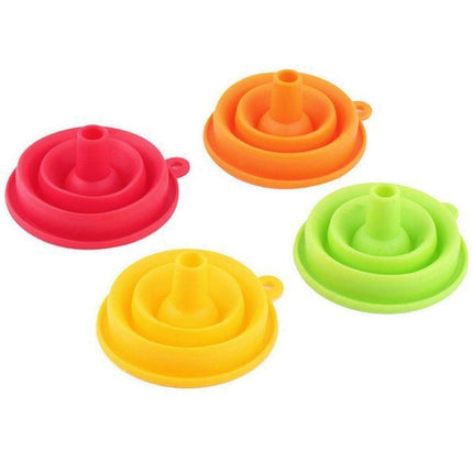 Collapsible Kitchen Funnel - Food Grade Silicone, Easy to Use and Store