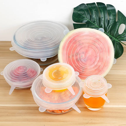 Stretchable Food Wrap - Reusable & Airtight Silicone Covers for Bowls