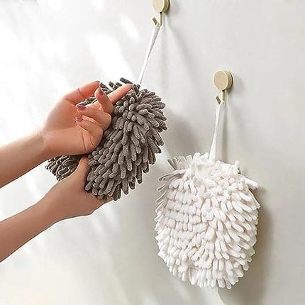 Soft Fuzzy Hand Towel Ball - High Absorbent Bathroom Essential